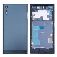 Batterijklepje terug batterijklepje bodem + middelste Frame terug voor Sony Xperia XZ (donkerblauw) - thumbnail