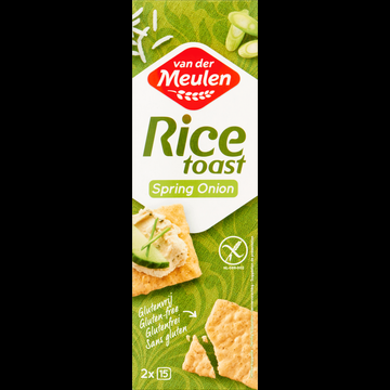 Van Der Meulen Rice Toast Spring Onion 2 x 15 Stuks 65 g bij Jumbo