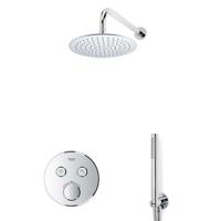 GROHE Grohtherm Regendoucheset Inbouw - 2 functies - met Fortifura hoofddouche 20cm - staafhanddouche - wandarm - chroom sw105953 SW104917 SW720559 SW696254 SW542643 SW496 - thumbnail