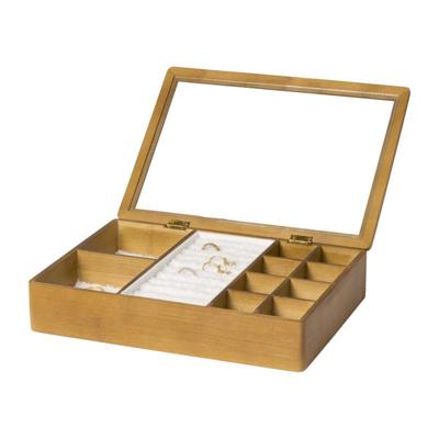 Sieradendoos met teddy - bruin/wit - 12 vakken Sieradendoos met teddy - bruin/wit - 12 vakken