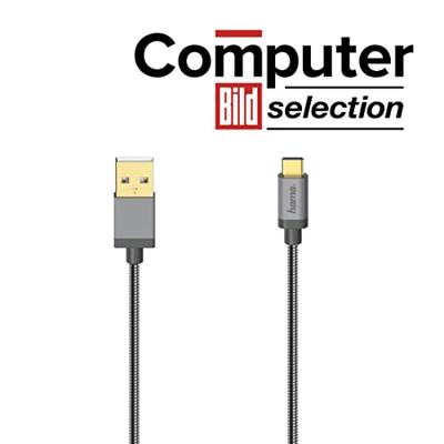 Hama USB-C-kabel USB 2.0 480 Mbit/s Metaal 0,75 M Hama USB-C-kabel USB 2.0 480 Mbit/s Metaal 0,75 M