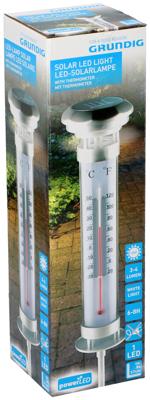 Grundig solarlamp & thermometer 9x57cm