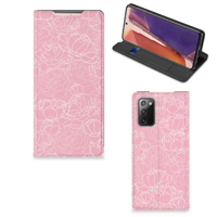 Samsung Galaxy Note20 Smart Cover White Flowers - thumbnail
