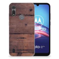 Motorola Moto E6s Bumper Hoesje Old Wood - thumbnail