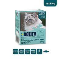 Bozita met schelvis stukjes in gelei natvoer kat 12 x 370 g - thumbnail