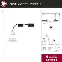 Paulmann 92971 EBL Nova mini Plus Coin LED-inbouwlamp Set van 3 stuks 4.20 W Wit - thumbnail