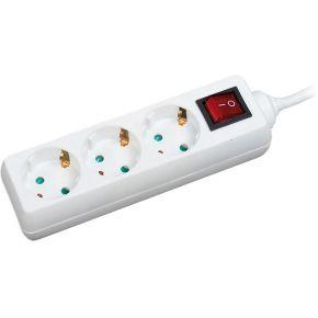 LogiLink LPS206 Stekkerdoos met schakelaar Wit Randaarde stekker 1 stuk(s)