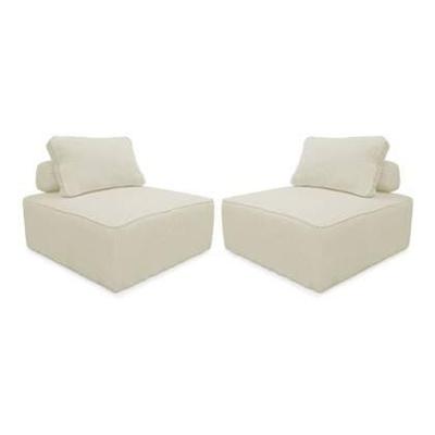 sweeek - Fauteuil voor modulaire bank ribfluweel (set van 2) sweeek - Fauteuil voor modulaire bank ribfluweel (set van 2)