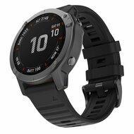 By Qubix - Siliconen bandje - Zwart - Compatible met Garmin Instinct 3-50mm - Compatible Garmin bandje - thumbnail