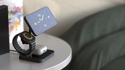 ZENS Aluminium Series 3 in 1 Magnetic Wireless Office Charger Pro 3 ZEDC25B/00 Inductie lader Zwart - thumbnail