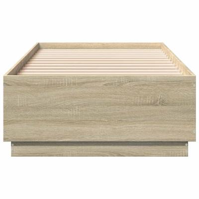 Bedframe bewerkt hout sonoma eikenkleurig 100x200 cm