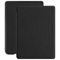 Lunso Kobo Clara HD hoes (6 inch) - Vegan Saffiano Leren sleepcover - Zwart - thumbnail