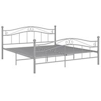 Bedframe metaal grijs 160x200 cm - thumbnail