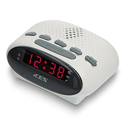 ICES ICR-210 Wekkerradio VHF (FM) Wit