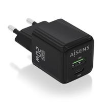 Oplader Aisens ASCH-20W2P011-BK 20 W Zwart (1 Stuks) - thumbnail