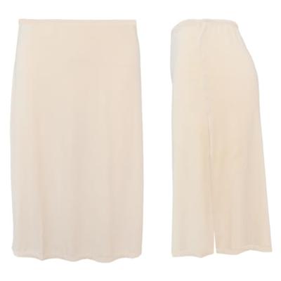 Gaubert Onderrok extra lang - 67-72CM - Lange dames jupon - Huidskleur - Zwart - Wit