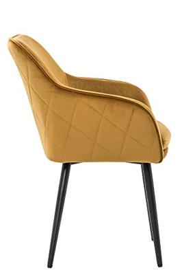 Artistiq Eetkamerstoel 'Juna' Velvet, kleur Geel