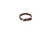 Beeztees buffalo - halsband hond - leer - bruin - 27 cm x 10 mm - thumbnail