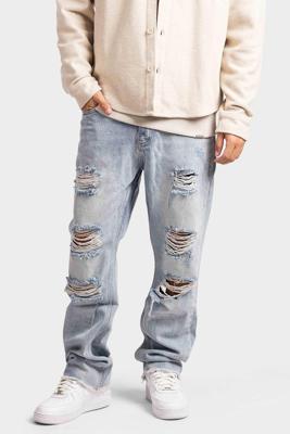 Couture Club Straight Leg Ripped Jeans Blauw - Maat 36 - Kleur: Blauw | Soccerfanshop
