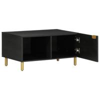 Salontafel 80x50x40 cm bewerkt hout zwart - thumbnail