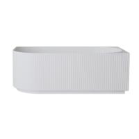 Hoekbad Rechts Wiesbaden Rivi 170x80 cm Acryl Met Waste Glans Wit - thumbnail