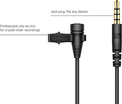 Sennheiser XS Lav Mobile Smartphone microfoon Dasspeld Zendmethode:Kabelgebonden Microfoon TRRS (3.5 mm jackplug) Kabelgebonden