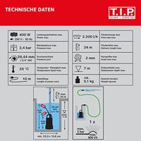 T.I.P. - Technische Industrie Produkte DrainPress 3200/24 30182 Dompeldrukpomp 3.200 l/h 24 m - thumbnail