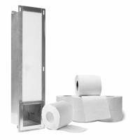 Inbouw Reserverolhouder LoooX Closed Voor 6 Rollen RVS Looox - thumbnail