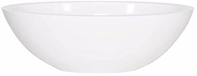 Ben Samantha ovale waskom 50x35x16cm mineraalmarmer glanzend wit