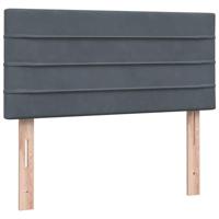 Boxspring met matras fluweel donkergrijs 100x210 cm - thumbnail