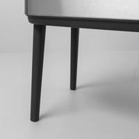 Brabantia 316081 vuilnisbak 33 l Rechthoekig Roestvrijstaal Zwart, Roestvrijstaal - thumbnail