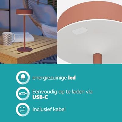 Eglo Strakke tafellampSimeri hybride rood - 75879
