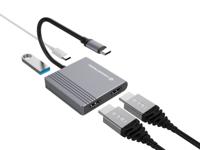 Conceptronic DONN13G notebook dock & poortreplicator Bedraad USB 3.2 Gen 1 (3.1 Gen 1) Type-C Grijs - thumbnail
