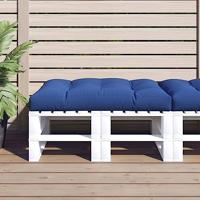 VidaXL Palletkussen 120x80x12 cm stof koningsblauw - thumbnail