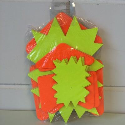 Fluor assorti 20st fluor geel en oranje