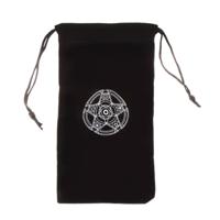 2 stuks fluwelen pentagram tarot kaart zak huis mini koord pakket - thumbnail