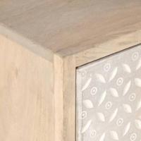 Nachtkastje 40x30x50 cm massief mangohout en ijzer - thumbnail