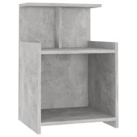 VidaXL Nachtkastje 40x35x60 cm bewerkt hout betongrijs - thumbnail