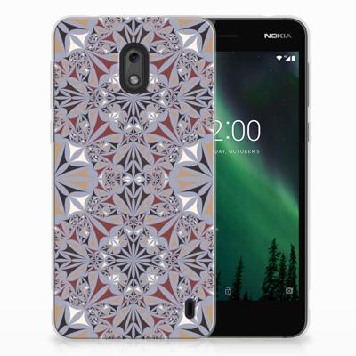 Nokia 2 | TPU | Siliconen hoesje | Flower Tiles
