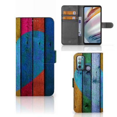 Motorola Moto G60 | Book Style Case | Wood Heart - Cadeau voor je Vriend