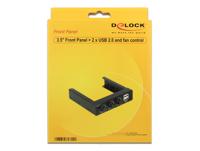 DeLOCK 62714 snelheidsregelaar voor ventilator 3 kanalen Zwart - thumbnail