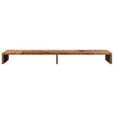 VidaXL Monitorstandaard 100x27x10 cm bewerkt hout oud houtkleurig