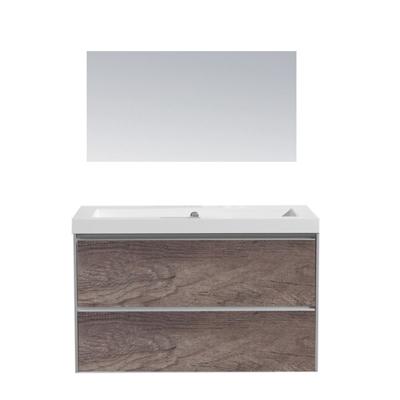 Badkamermeubel Sanilux PL 80 Greeploos Incl Spiegel En Wastafel Century Oak Multiplex 80x47x50 cm Sanilux Badkamermeubel Sanilux PL 80 Greeploos Incl Spiegel En Wastafel Century Oak Multiplex 80x47x50 cm Sanilux