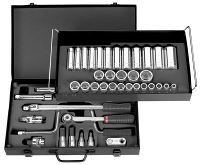 Facom set van korte en lange 12-kantdoppen van 3/8" tot 1"1/4 - S.450UP