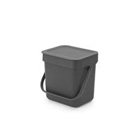 Brabantia sort & go afvalbak 3l grijs - thumbnail