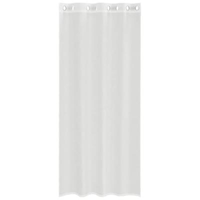Gordijnen voile met doorvoertules 2 st wit