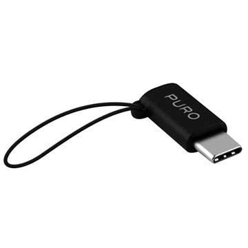Puro MicroUSB / USB Type-C Adapter - Zwart Puro MicroUSB / USB Type-C Adapter - Zwart