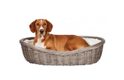 Trixie 28202 rieten mand met overtrek en kussen, 60 cm, grijs