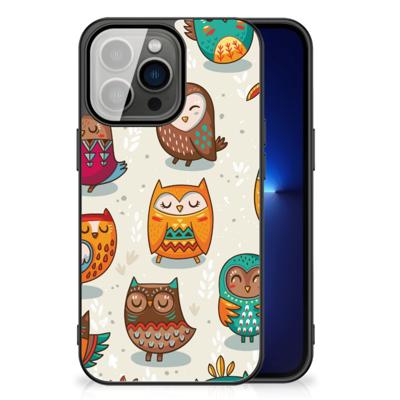 iPhone 13 Pro Dierenprint Telefoonhoesje Vrolijke Uilen