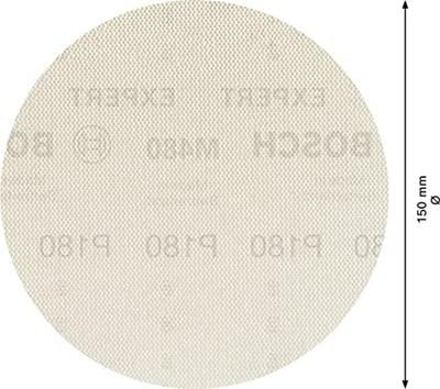 Bosch Accessories EXPERT M480 2608900693 Schuurnet voor excentrische schuurmachine Ongeperforeerd Korrelgrootte (num) 180 (Ø) 150 mm 5 stuk(s)